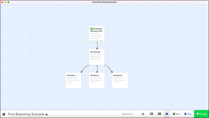 Twine Editor With Multiple Linked Passages